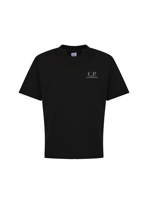 T-shirt con logo in jersey di cotone Black C.P. COMPANY | 20CMTS086A 005100W999